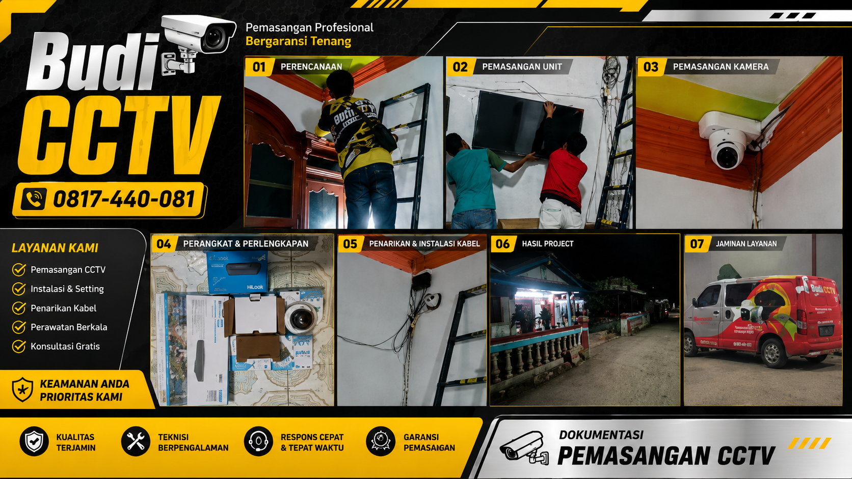 Instalasi CCTV Hilook IP Camera di Tegal untuk Rumah Tinggal