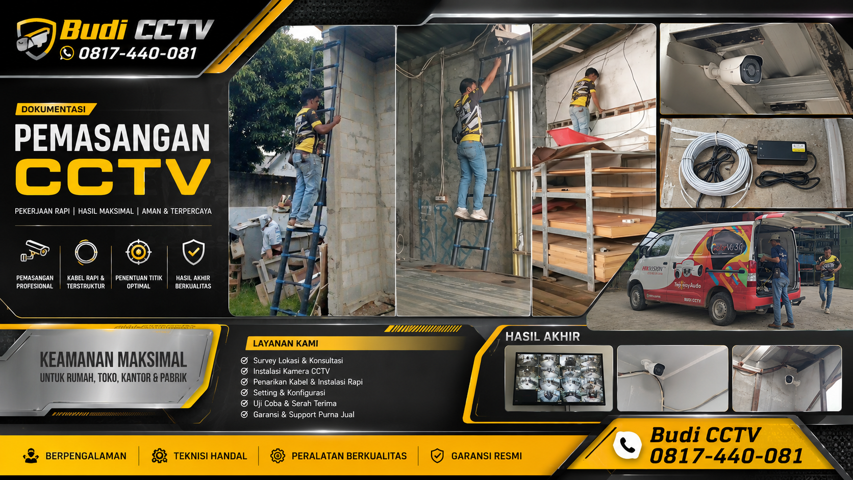 Pemasangan CCTV  di Brebes untuk Toko Besi dengan Proses Instalasi Cepat