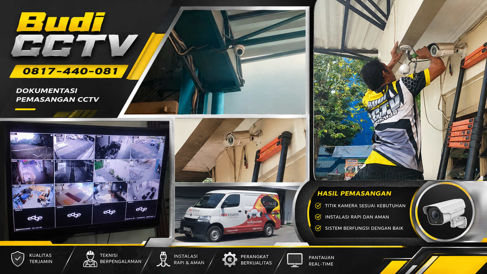 Pemasangan CCTV Hikvision Smart Hybrid Light ColorVu di Gereja Mahanaim Tegal
