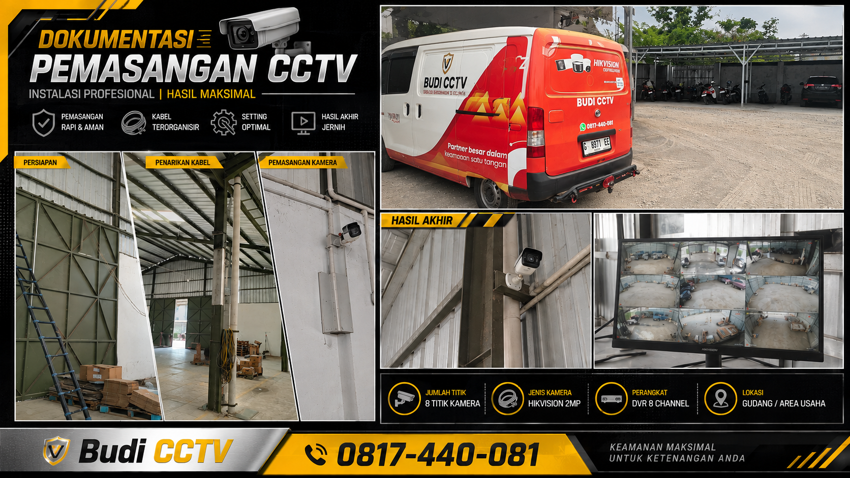 Instalasi CCTV Hikvision Brebes, Simpan Rekaman Optimal